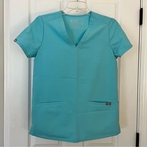 FIGS Neon Blue Casma Scrub Top